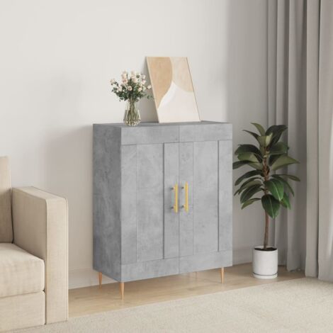 Buffet gris béton 69,5x34x90 cm bois d'ingénierie vidaXL (1/5)