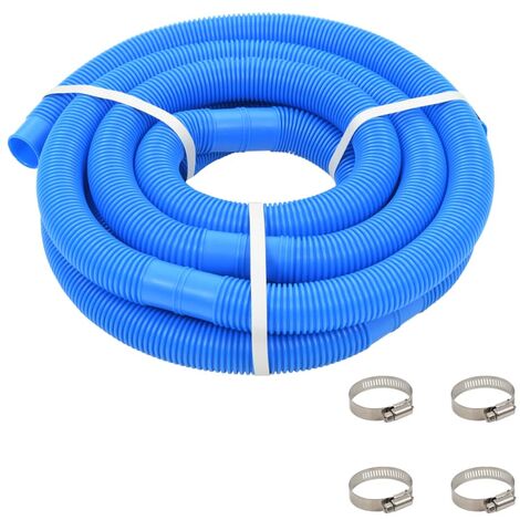 Vidaxl – Tuyau d'aspiration de piscine 38 mm 6 m – LDPE résistant aux UV – Avec 4 colliers de serrage – Divisible tous les 1 mètre