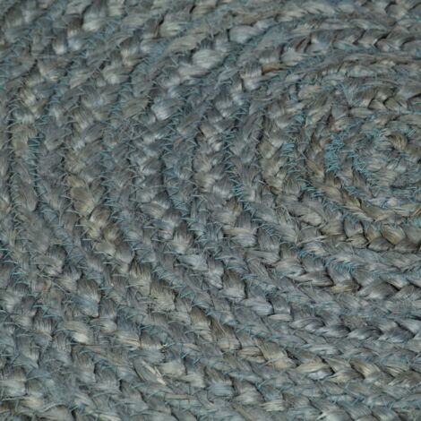 Tapis fait à la main Jute Rond 120 cm Vert olive