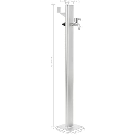Colonne à eau de jardin Aluminium 95 cm