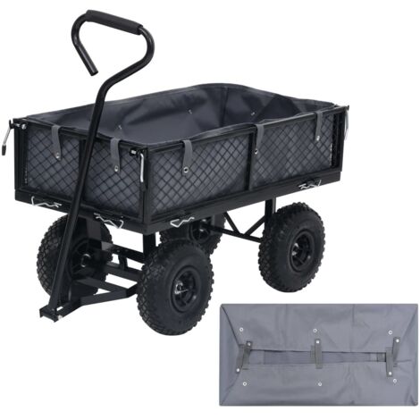 vidaXL Garden Cart Liner Dark Grey 81x41x21 cm Fabric (1/4)