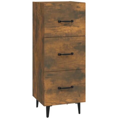 vidaXL Sideboard Smoked Oak 34,5x34x90 cm Engineered Wood