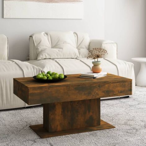 Table basse Chêne fumé 96x50x45 cm Bois d'ingénierie vidaXL