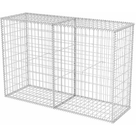 Vidaxl – Panier de gabion acier galvanisé 150x50x100 cm – Maille 10x5 cm – Fil 3,5 mm – Capacité 1400 kg/m³ – Pour murs de soutènement