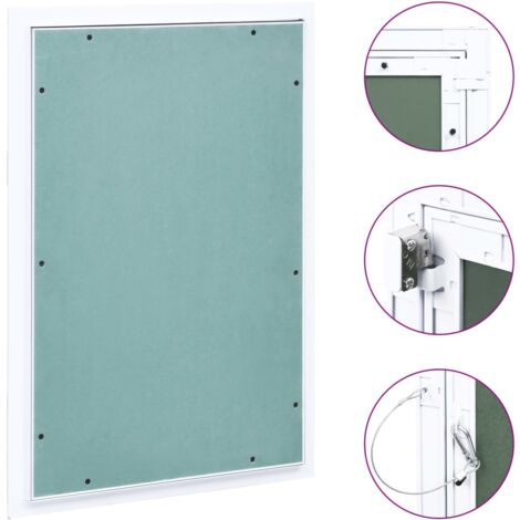 Vidaxl – Panneau d'accès en aluminium 300x600 mm – Accès rapide pour inspections – Système de loquet innovant – Conception pour espaces techniques