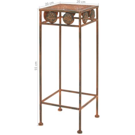 Set de supports de plantes 3 pcs Style vintage Métal rouillé