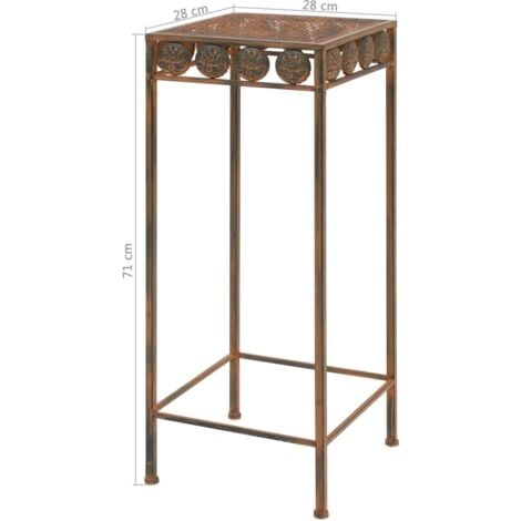 Set de supports de plantes 3 pcs Style vintage Métal rouillé