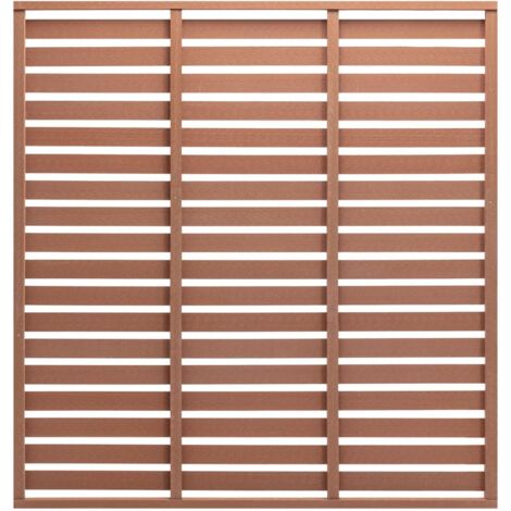 Vidaxl – Panneau de clôture en composite bois-plastique 180x180 cm – Résistant à la pourriture et à la rouille – Design à lattes pour lumière et air