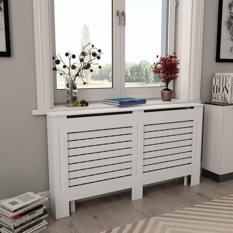 Cache-radiateurs 2 pcs Blanc 152x19x81,5 cm MDF vidaXL