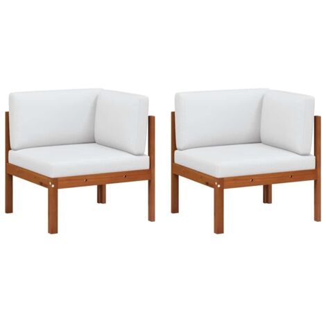 vidaXL Garden Corner Sofas 2 pcs with Cushions Wood Acacia&Rope (1/5)
