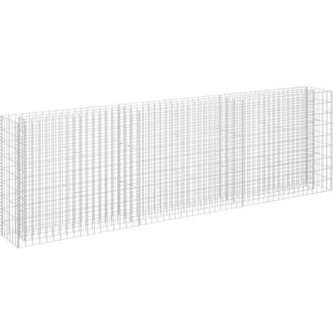 Lit surélevé à gabion Acier galvanisé 270x30x90 cm vidaXL