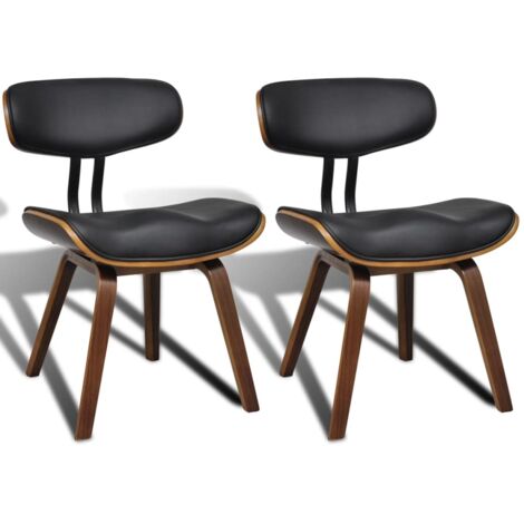 vidaXL Dining Chairs 2 pcs Bent Wood and Faux Leather (1/5)