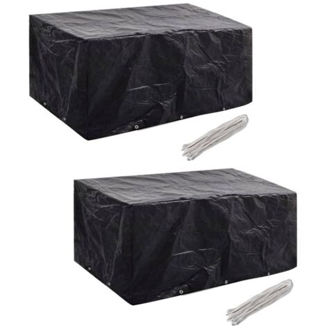 Housses de salon de jardin 2 pcs Rotin 10 œillets 240x140 cm vidaXL