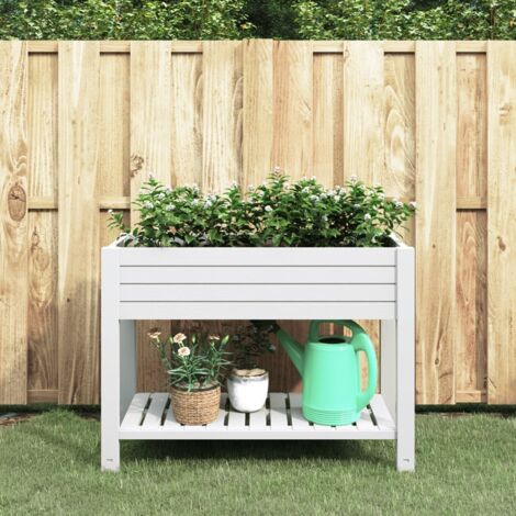 vidaXL Garden Raised Bed White 110x45x79 cm Polypropylene (1/5)