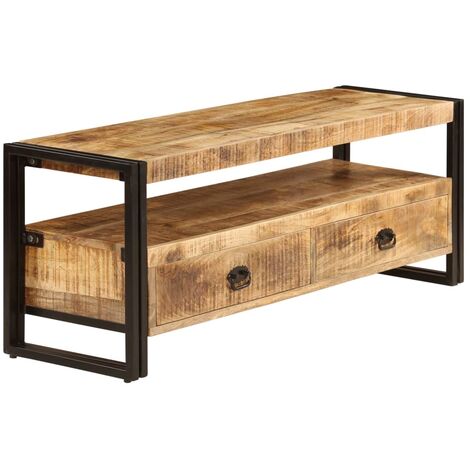Meuble TV 120x35x45 cm Bois solide de manguier