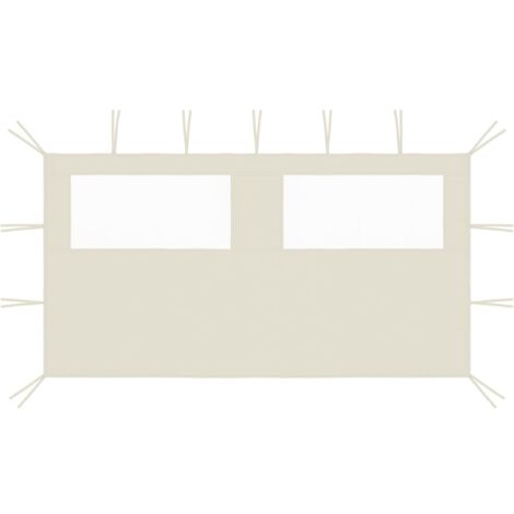 vidaXL Gazebo Sidewall with Windows 4x2 m Cream (315310) (1/5)
