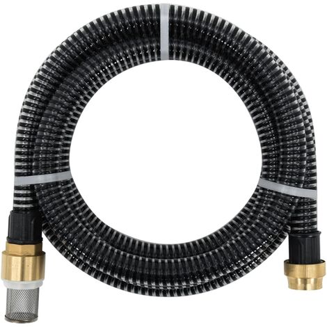Vidaxl – Tuyau d'aspiration 1,1" 10 m en PVC – Raccords en laiton noir – Pour installations d'eau domestiques et pompes de jardin (1/5)