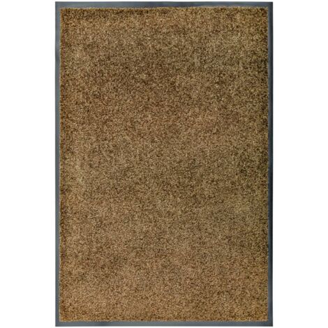 Paillasson lavable Marron 60x90 cm vidaXL