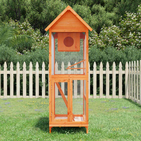 Maison à oiseaux marron 60x58,5x160 cm bois massif de pin vidaXL
