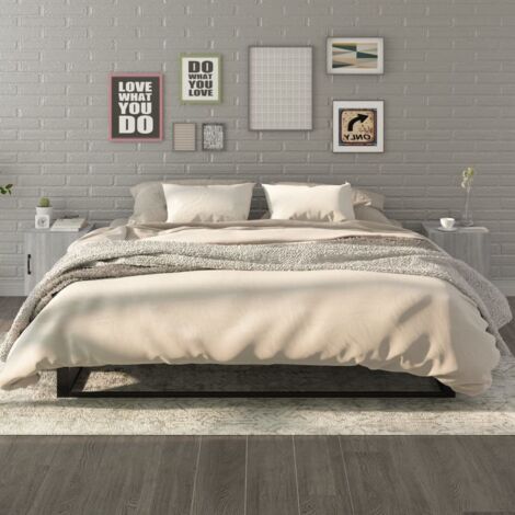 vidaXL Bedside Cabinets 2 pcs Grey Sonoma Engineered Wood (1/5)