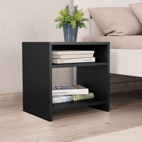 Table de chevet Noir 40x30x40 cm Bois d'ingénierie vidaXL