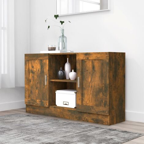 Buffet Chêne fumé 120x30,5x70 cm Bois d'ingénierie vidaXL