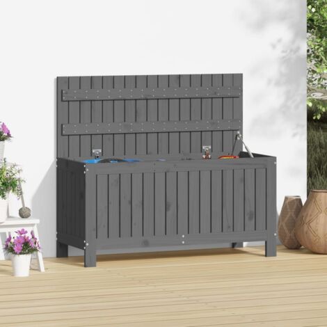 Boîte de rangement de jardin Gris 108x42,5x54 cm Bois de pin vidaXL