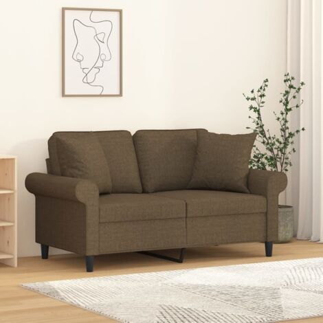 Coussins décoratifs lot de 2 Marron 40x40 cm Tissu vidaXL