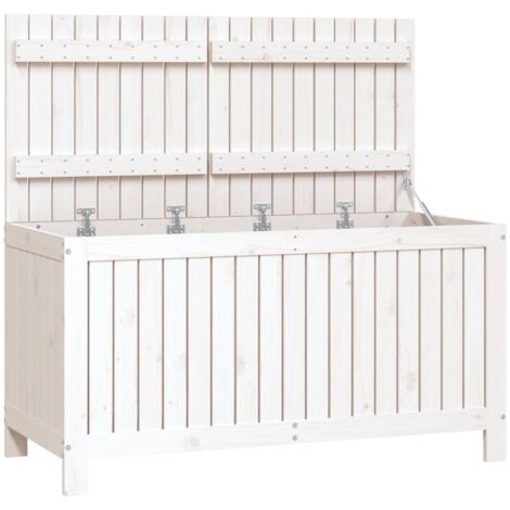 Boîte de rangement de jardin Blanc 121x55x64 cm Bois de pin vidaXL