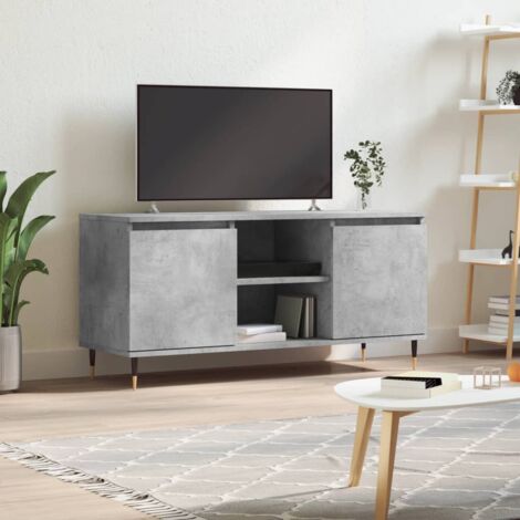 vidaXL TV Cabinet Concrete Grey 104x35x50 cm Engineered Wood (1/5)