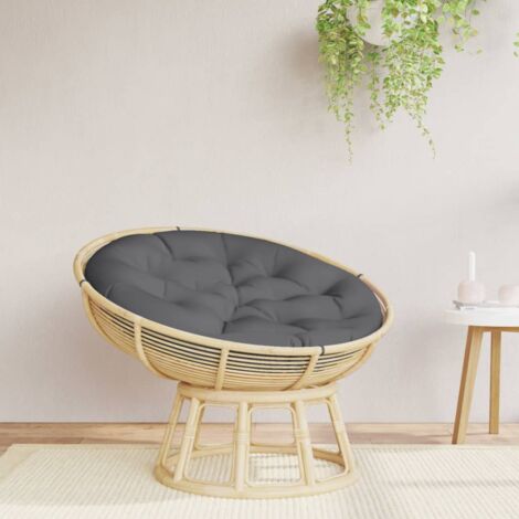 Coussin rond anthracite Ø 100 x11 cm tissu oxford vidaXL