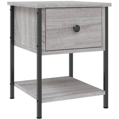Table de chevet sonoma gris 34x35,5x45 cm bois d'ingénierie vidaXL