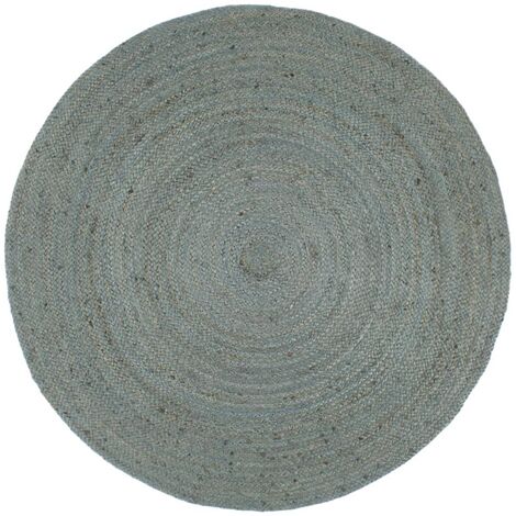 Tapis fait à la main Jute Rond 180 cm Vert olive vidaXL