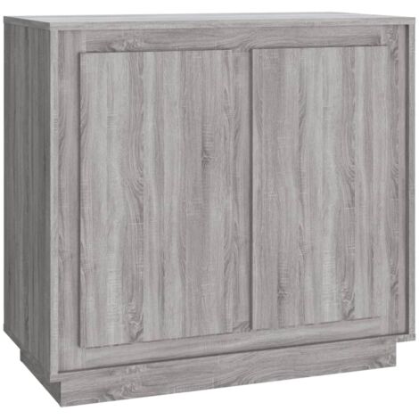 Buffet sonoma gris 80x34x75 cm bois d'ingénierie