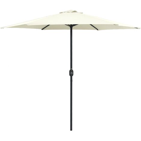 vidaXL Garden Parasol with Aluminium Pole 270x246 cm Sand White (1/5)