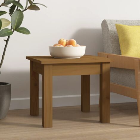 vidaXL Coffee Table Honey Brown 35x35x30 cm Solid Wood Pine (1/5)
