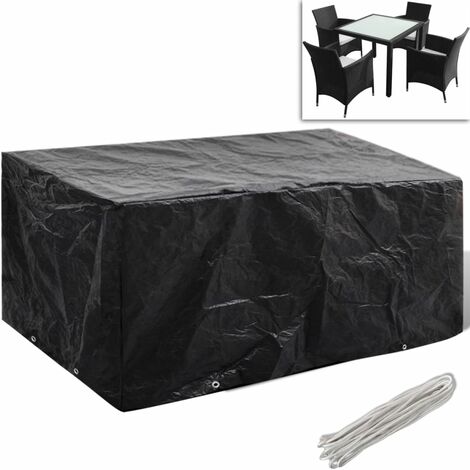 Vidaxl – Housse de salon de jardin 180 x 140 x 90 cm – Résistante aux UV et à l'eau – 8 œillets en aluminium avec cordon de fixation