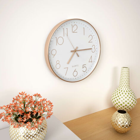 vidaXL Wall Clock 30 cm Rose Gold (1/6)