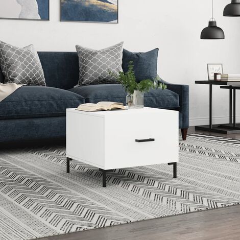 vidaXL Coffee Table White 50x50x40 cm Engineered Wood (1/5)