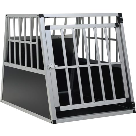 Vidaxl – Caisse de transport pour chien 65x91x69,5 cm – Aluminium et MDF – Raccords d'angle en plastique – Conception légère et aérée