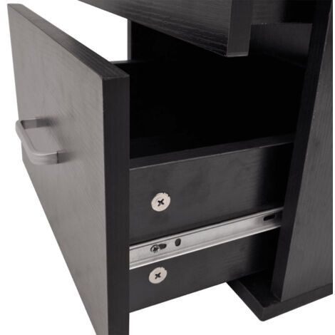 Mobilier de salle de bain avec lavabo 9 pcs Noir