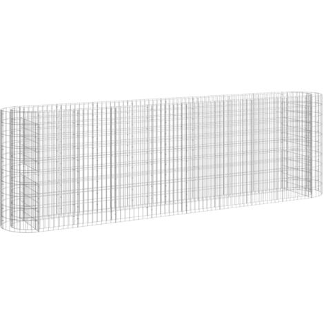 Lit surélevé à gabion Fer galvanisé 330x50x100 cm vidaXL