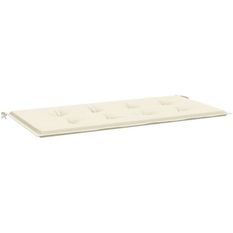Coussin de banc de jardin crème 100x50x4 cm tissu oxford vidaXL (1/5)