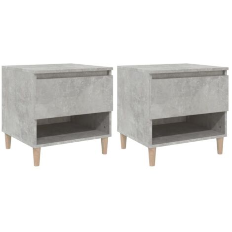 vidaXL Bedside Tables 2 pcs Concrete Grey 50x46x50 cm Engineered Wood