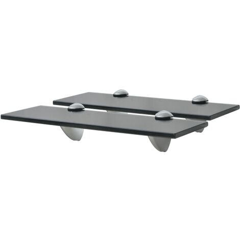 vidaXL Floating Shelves 2 pcs Glass 30x10 cm 8 mm (243762x2)