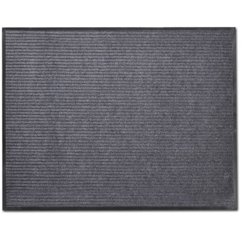 Vidaxl – Paillasson d'entrée PVC gris 120 x 90 cm – Support antidérapant – Facile à nettoyer – Pour intérieur et extérieur - GRIS 90 X