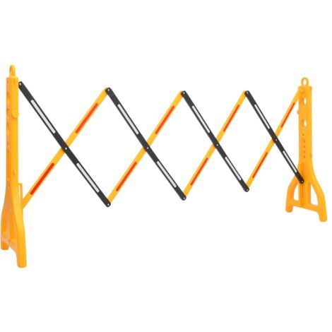 Barrière de circulation pliable Jaune et noir 250x38x96 cm vidaXL