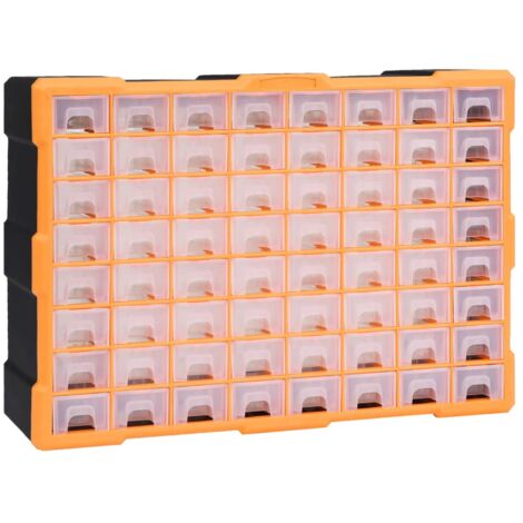 Organisateur multi-tiroirs avec 64 tiroirs 52x16x37,5 cm vidaXL