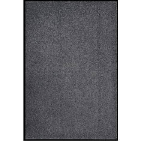 Vidaxl – Paillasson anthracite 80x120 cm – Surface en velours – Dessous antidérapant en vinyle – Pour entrées intérieures et extérieures