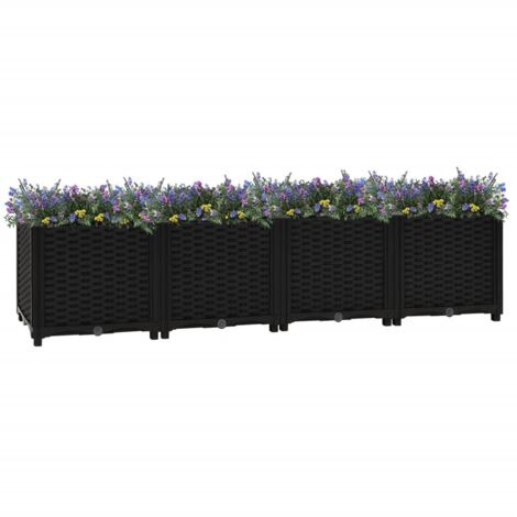 Vidaxl – Lit surélevé 160x40x38 cm en polypropylène – Résistant aux intempéries – Idéal pour fleurs et légumes – Grand espace de culture (1/6)
